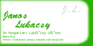 janos lukacsy business card